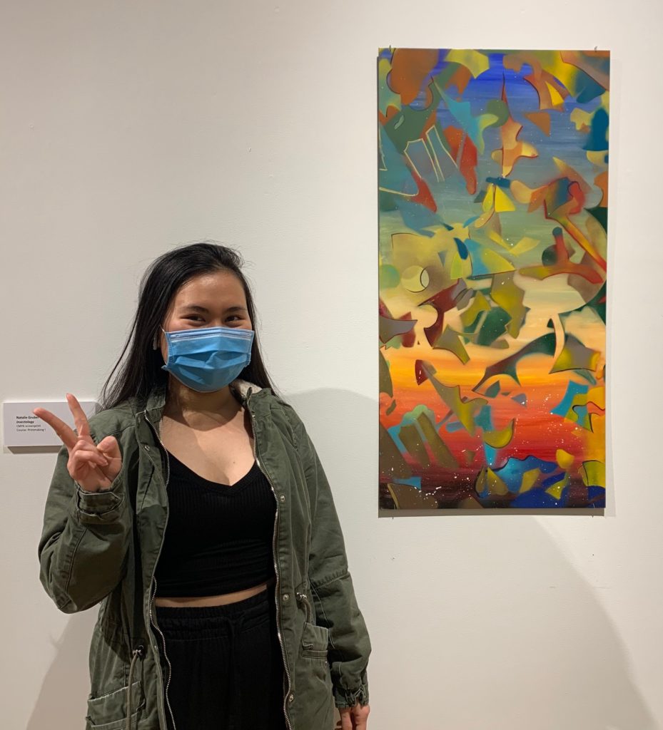 Phuong Duong, Intuitive, Spray paint and acrylic Winner of the Student Union Purchase Prize