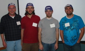 Dr. Bob Matthews, Michael Price, Michael Solomon, and Michael Rodriguez at the CCSC contest Dr. Bob Matthews, Michael Price, Michael Solomon, and Michael Rodriguez at the CCSC contest