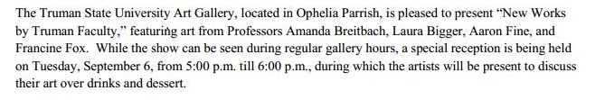 description of first gallery show